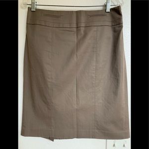 Taupe Stretch Pencil Skirt